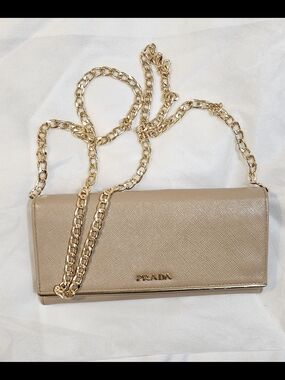 Prada Beige Wallet With COA